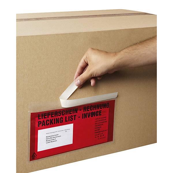 Dokumententaschen Premium Aufdruck Documents Enclosed VE 500 Stk LxB 340 x 250 mm. TAKKT Industrial & Packaging-2