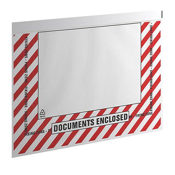 Dokumententaschen Premium Aufdruck Documents Enclosed VE 500 Stk LxB 340 x 250 mm. TAKKT Industrial & Packaging-4
