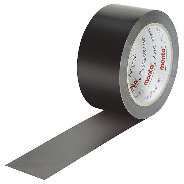 PVC-Klebeband farbig VE 6 Rollen Bandbreite 50 mm schwarz. 70960249 709602 49 (50SW)-0