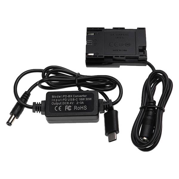 vhbw USB Netzteil kompatibel mit Canon EOS 70D | 6D Mark II, 6D, 60Da Kamera, Digitalkamera + normal decodierter DC