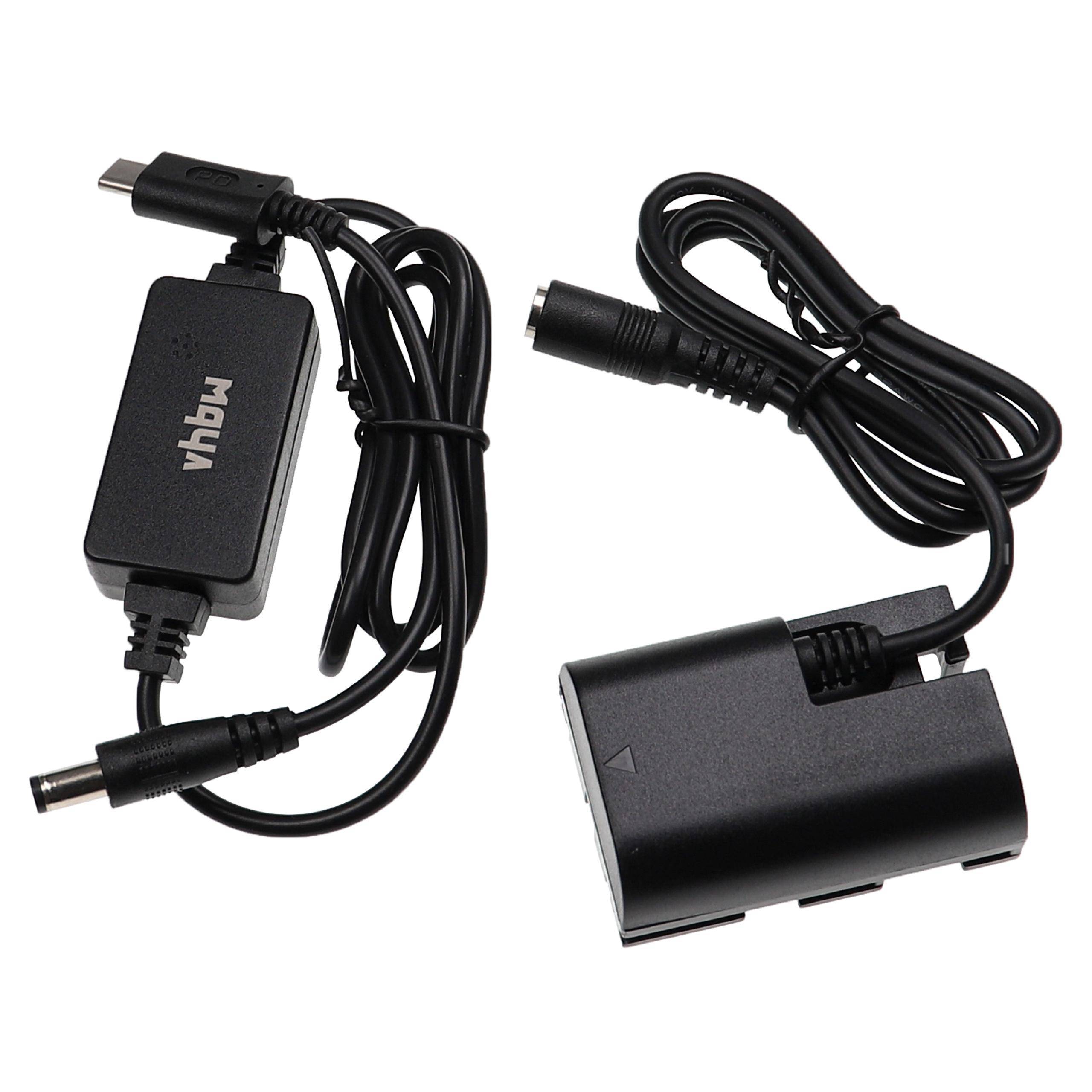 vhbw USB Netzteil kompatibel mit Canon EOS 70D | 6D Mark II, 6D, 60Da Kamera, Digitalkamera + normal decodierter DC-1