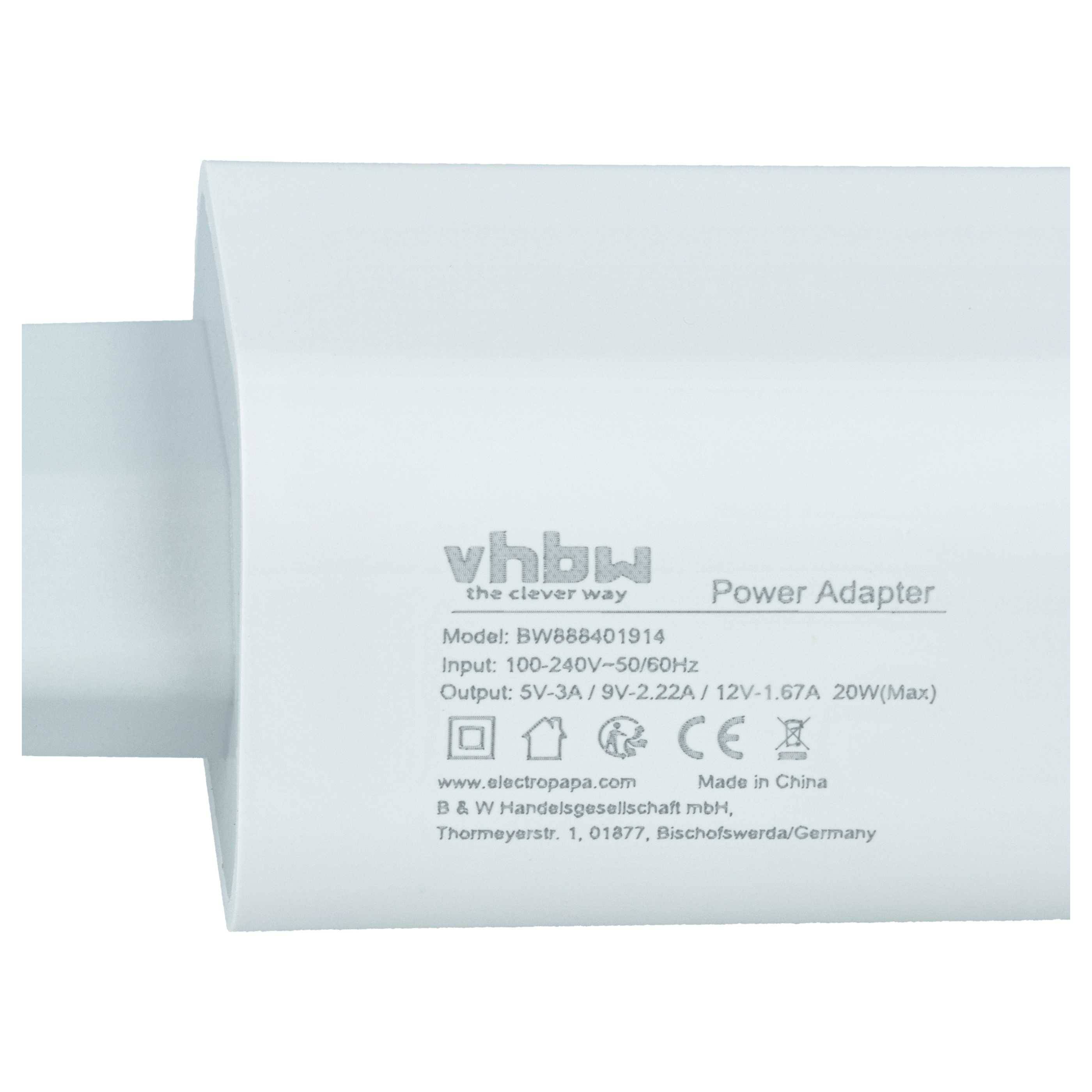 vhbw Netzteil / Ladegerät kompatibel mit Apple iPod Touch 4th Gen | Touch 5th Gen Elektrogeräte - USB-C Netzadapter 5 /-2