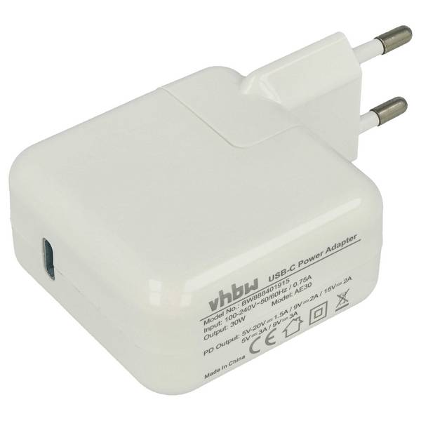 vhbw Netzteil / Ladegerät kompatibel mit Apple iPhone 13 | 12 Pro, 12 Pro Max, 13 Mini Elektrogeräte - USB-C Netzadapter