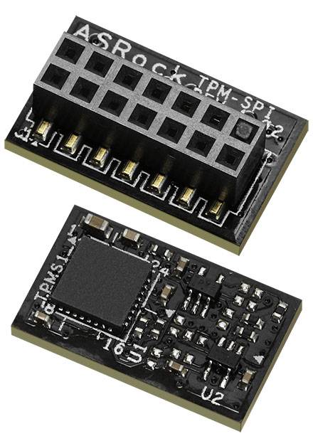 ASRock TPM-SPI TPM Module 14-1 Header SPI Interface Family 2.0 Level 00 Revision Mainboard-0