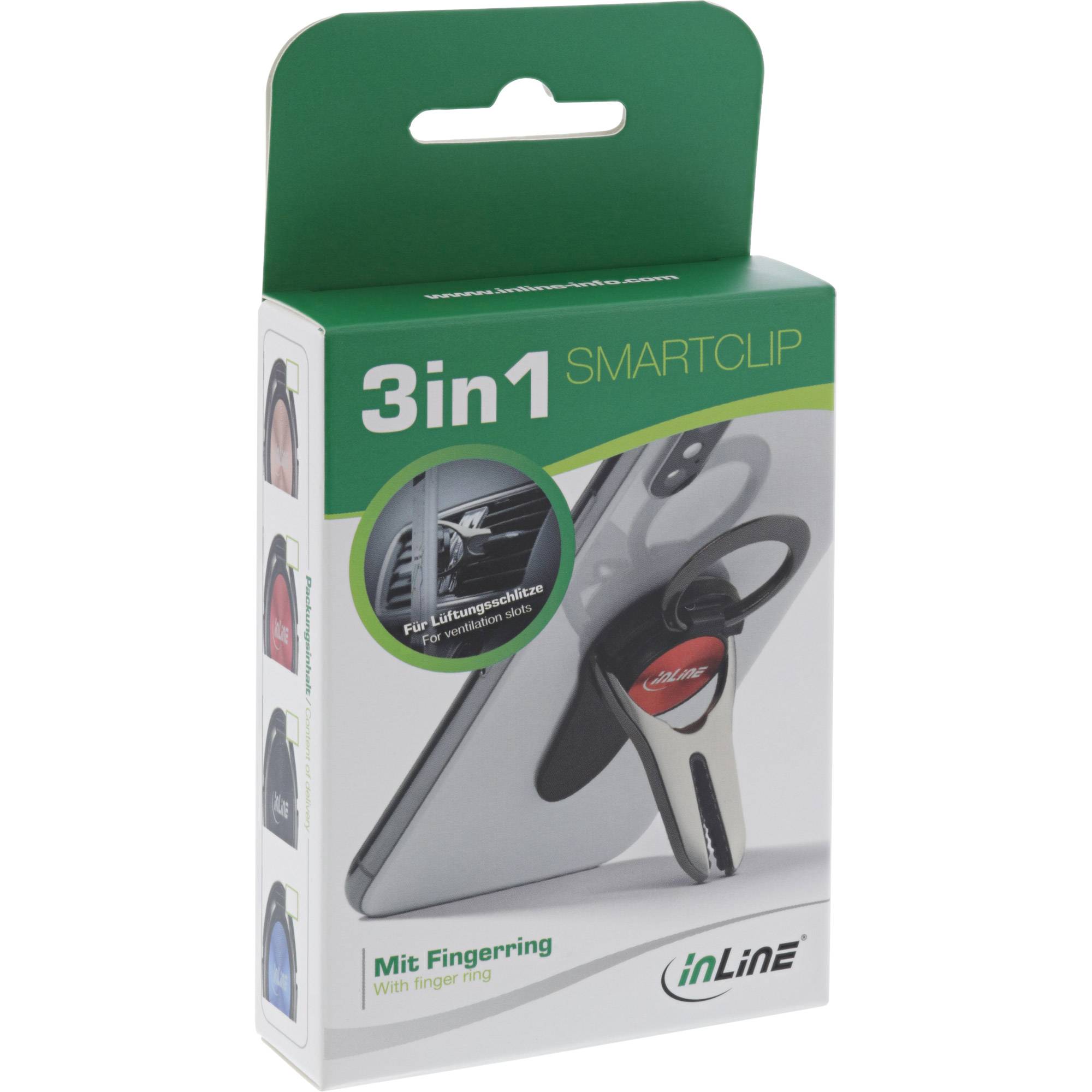 InLine® Smartphone 3in1 Smartclip, blau-2