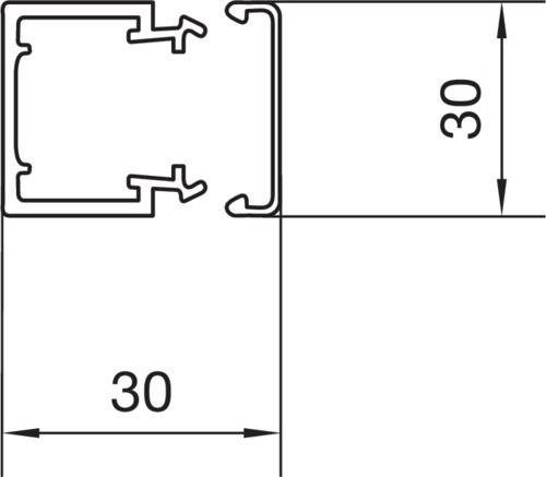 2 Mtr. Tehalit Leitungsführungskanal LF 300300 g-1
