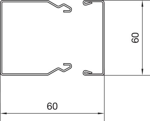 2 Mtr. Tehalit Leitungsführungskanal LFS 600600-1