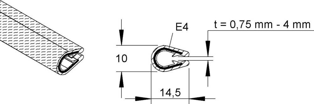 10 Mtr. Niedax Kantenschutzband RKBA 10-1