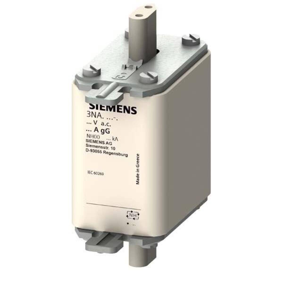 SIEMENS - NH-Sicherungseinsatz 500 V Groesse 00 100 A 3NA38307-0