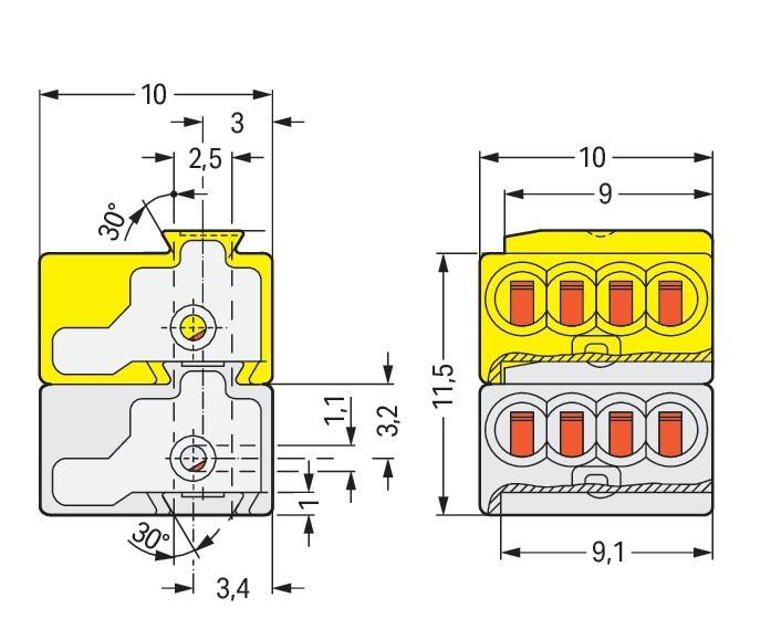 50 Stk. WAGO GmbH & Co. KG Busankoppler-Klemme-1