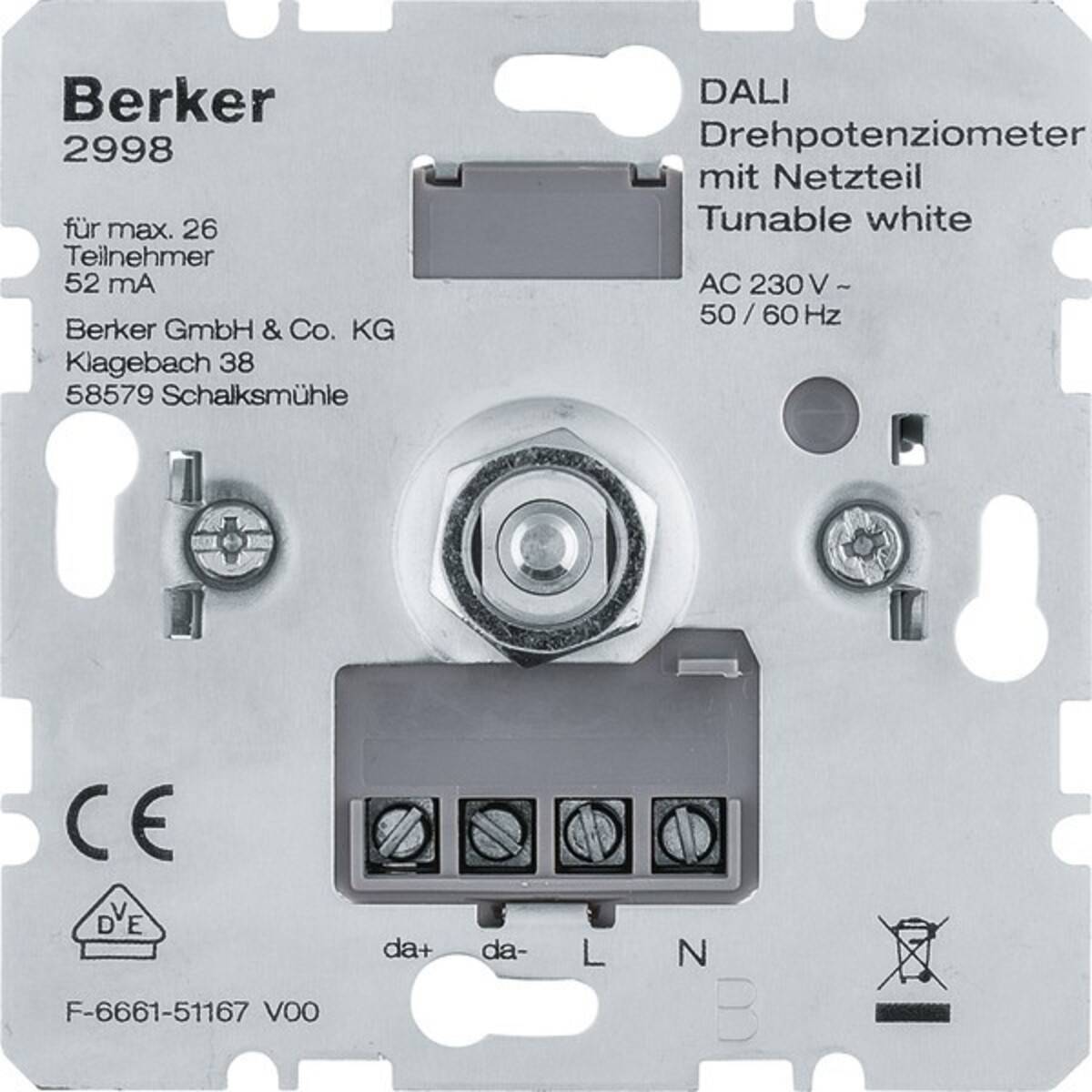 Berker Drehpotentiometer DALI Tunable white mit Netzteil-0