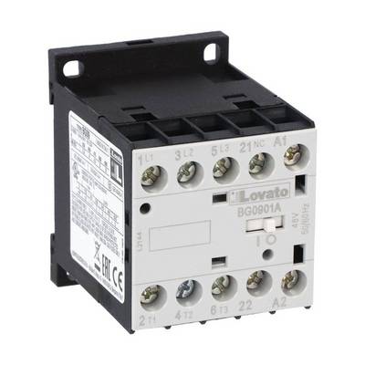 Lovato Electric 11BG0901A230 3-poliger Minischütz 690V/AC, 5kW, 9A , Spulenspannung 230V 50/60Hz, Hilfskontakt 1xNC-0