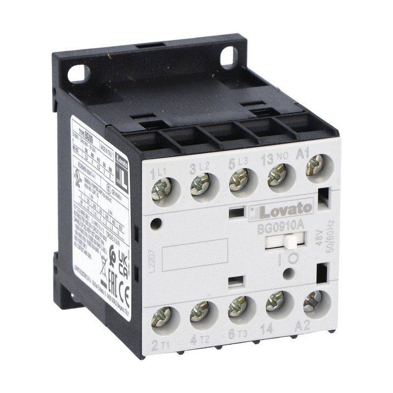Lovato Electric 11BG0910A400 3-poliger Minischütz 690V/AC, 5kW, 9A , Spulenspannung 400V 50/60Hz, Hilfskontakt 1xNO-0