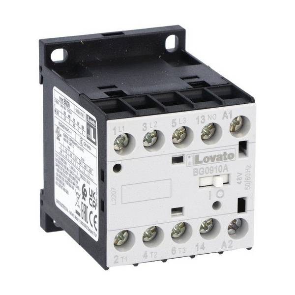 Lovato Electric 11BG0910A400 3-poliger Minischütz 690V/AC, 5kW, 9A , Spulenspannung 400V 50/60Hz, Hilfskontakt 1xNO