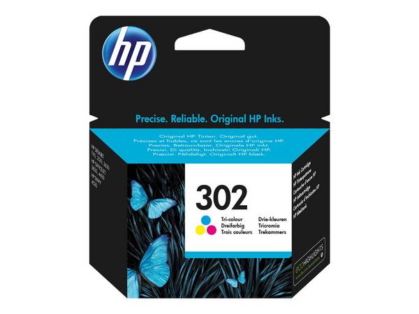 HP 302 - 4 ml - Farbe (Cyan, Magenta, Gelb) - original - Tintenpatrone - für Deskjet 11XX, 21XX, 36XX, Envy 451X, 452X,
