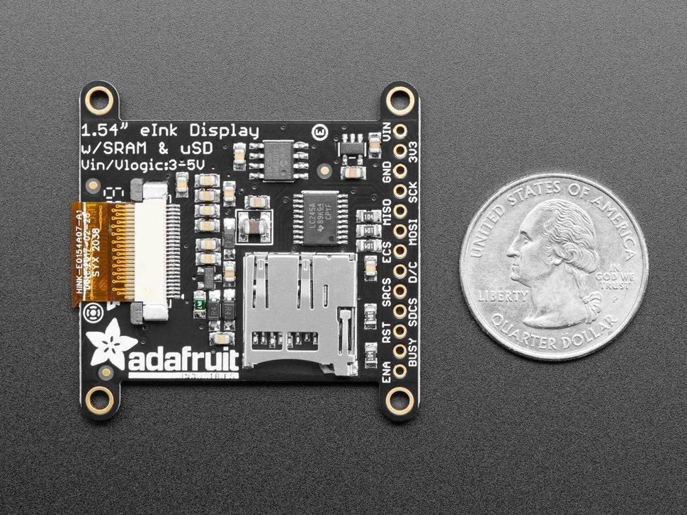 Adafruit 1.54\" dreifarbiges eInk / ePaper 200x200 Display mit SRAM-2