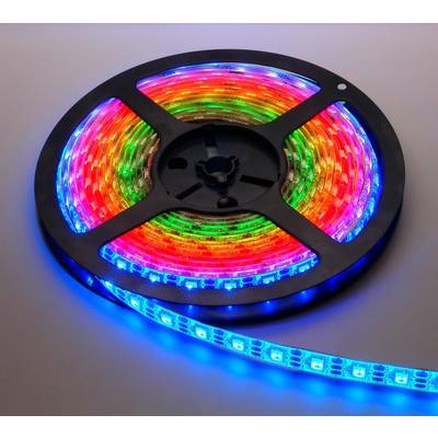 digitaler LED RGB NeoPixel Stripe, IP65 vergossen, 60 LEDs/m, schwarze Leiterbahn, 5m Rolle