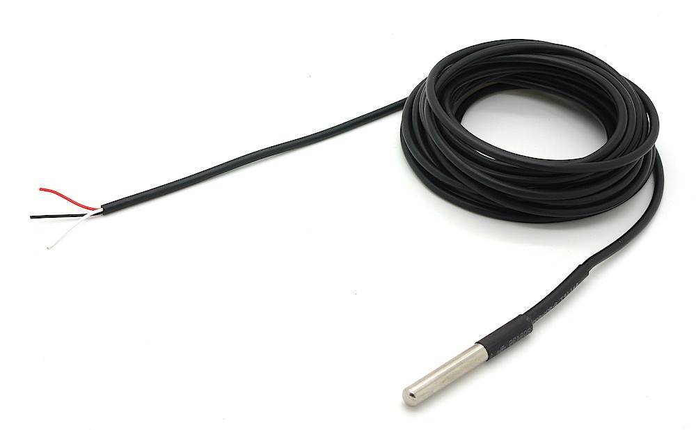 DS18B20 IC digitaler Temperatursensor wasserdicht - Kabellänge: 5,00 m-0