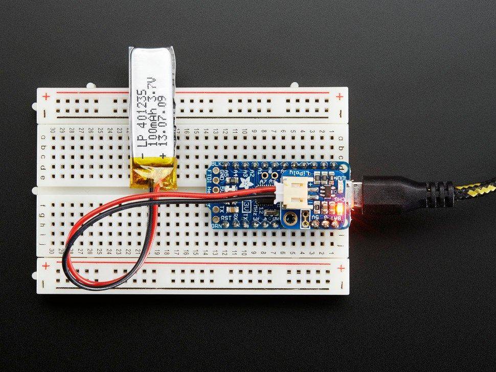 Adafruit Pro Trinket LiIon LiPoly Backpack Add-On 3.3V Platine-2