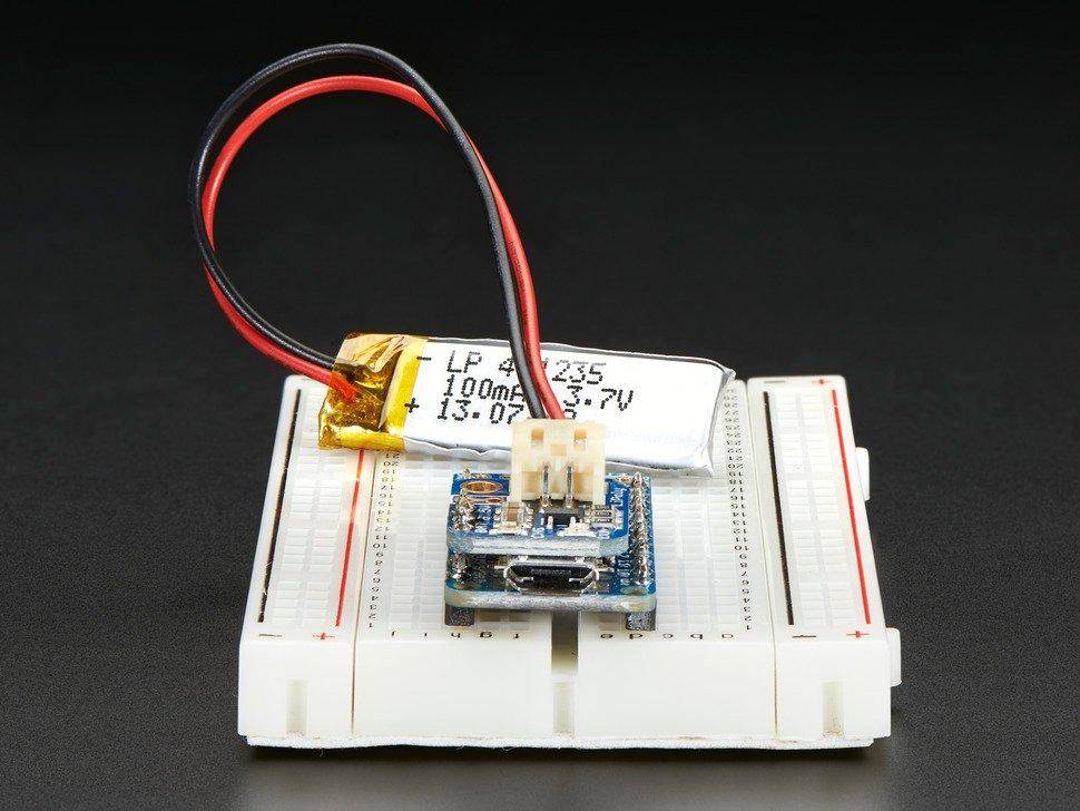 Adafruit Pro Trinket LiIon LiPoly Backpack Add-On 3.3V Platine-4