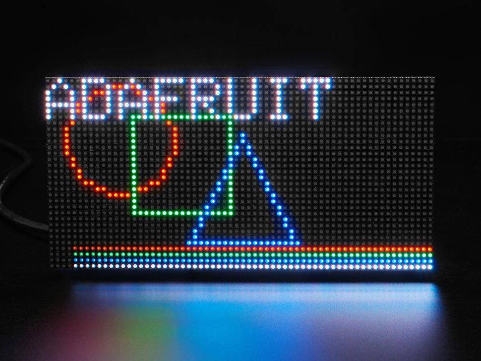 Adafruit 64x32 RGB LED Matrix - 2.5mm Pitch for Arduino Mega Raspberry Pi-0