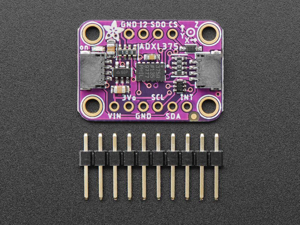Adafruit ADXL375 - High G Accelerometer (+-200g) with I2C and SPI-4