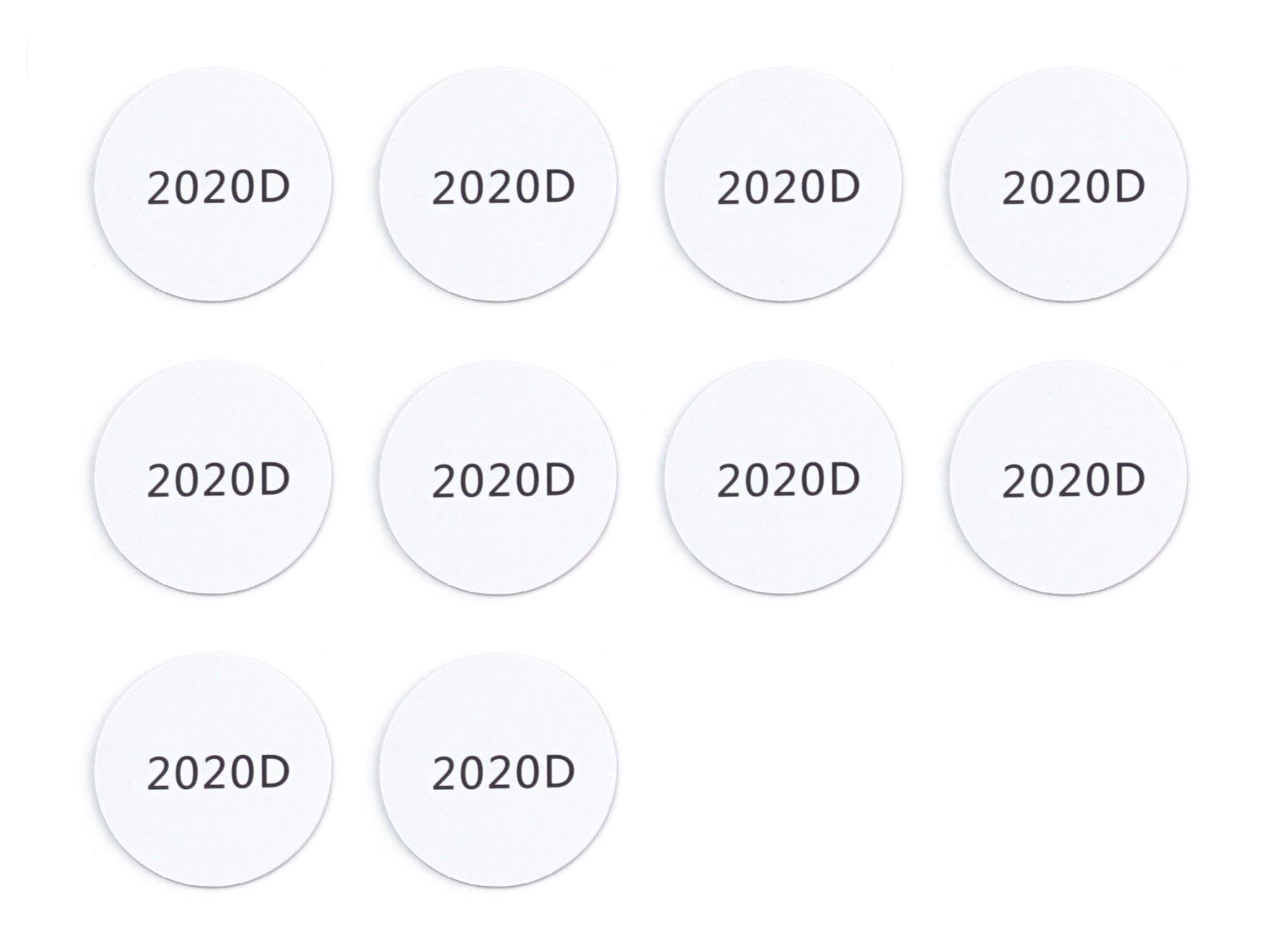 RFID / NFC Tags, Ntag215, 25mm, weiß, 10 Stück-0