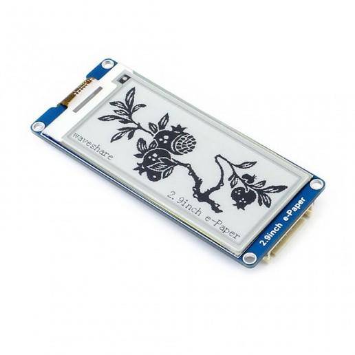 Waveshare 2.9\" e-Paper Modul, 296x128, graustufen, SPI Schnittstelle, 170° Blickwinkel, 3,3V-0