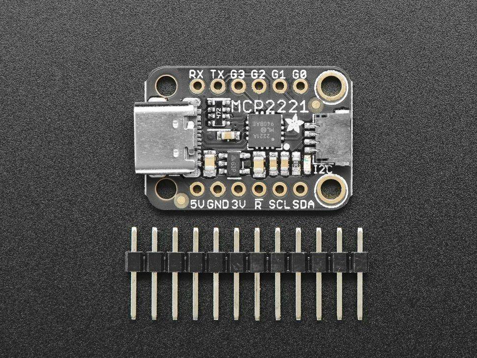 Adafruit MCP2221A USB zu GPIO Schnittstelle Qwiic, STEMMA QT Plattform-Evaluierung Erweiterungsbo-2