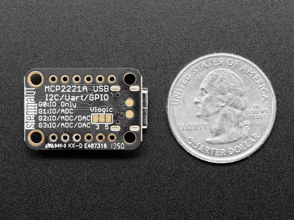 Adafruit MCP2221A USB zu GPIO Schnittstelle Qwiic, STEMMA QT Plattform-Evaluierung Erweiterungsbo-3