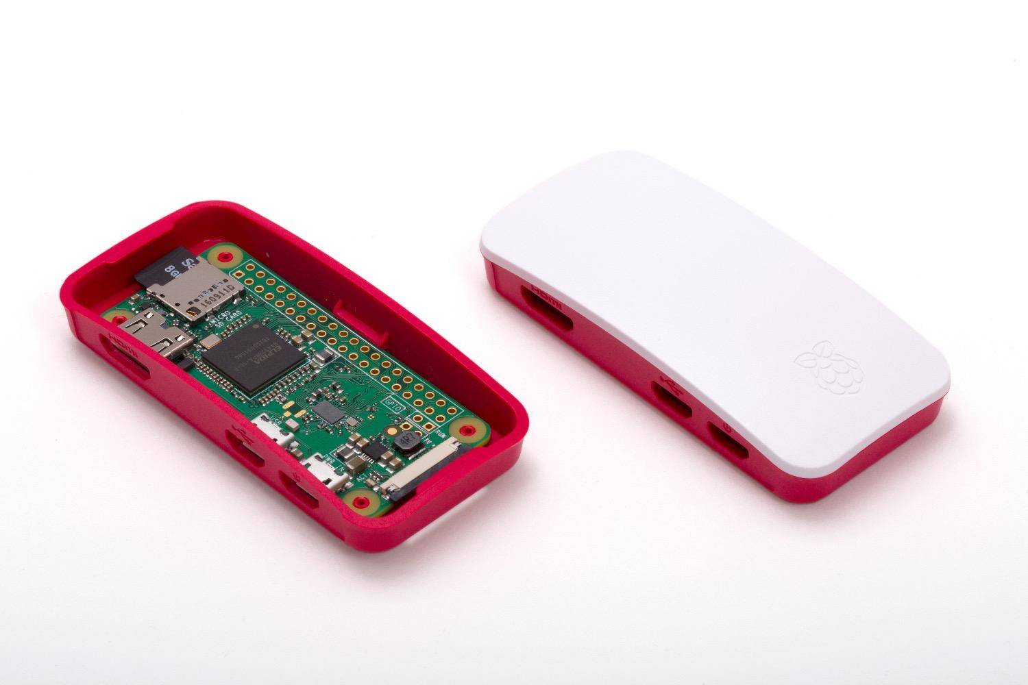 Raspberry Pi Pi - Hülle - weiss Rot-2