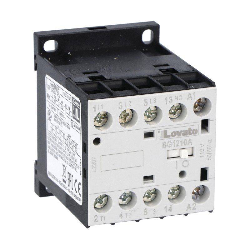 Lovato electric 11BG1210A230 3-poliger Minischütz 690V/AC, 5kW, 12A, Spulenspannung 230V 50/60Hz, Hilfskontakt 1xNO-0