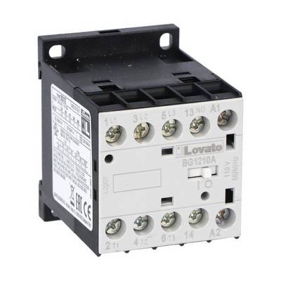 Lovato electric 11BG1210A230 3-poliger Minischütz 690V/AC, 5kW, 12A, Spulenspannung 230V 50/60Hz, Hilfskontakt 1xNO-0
