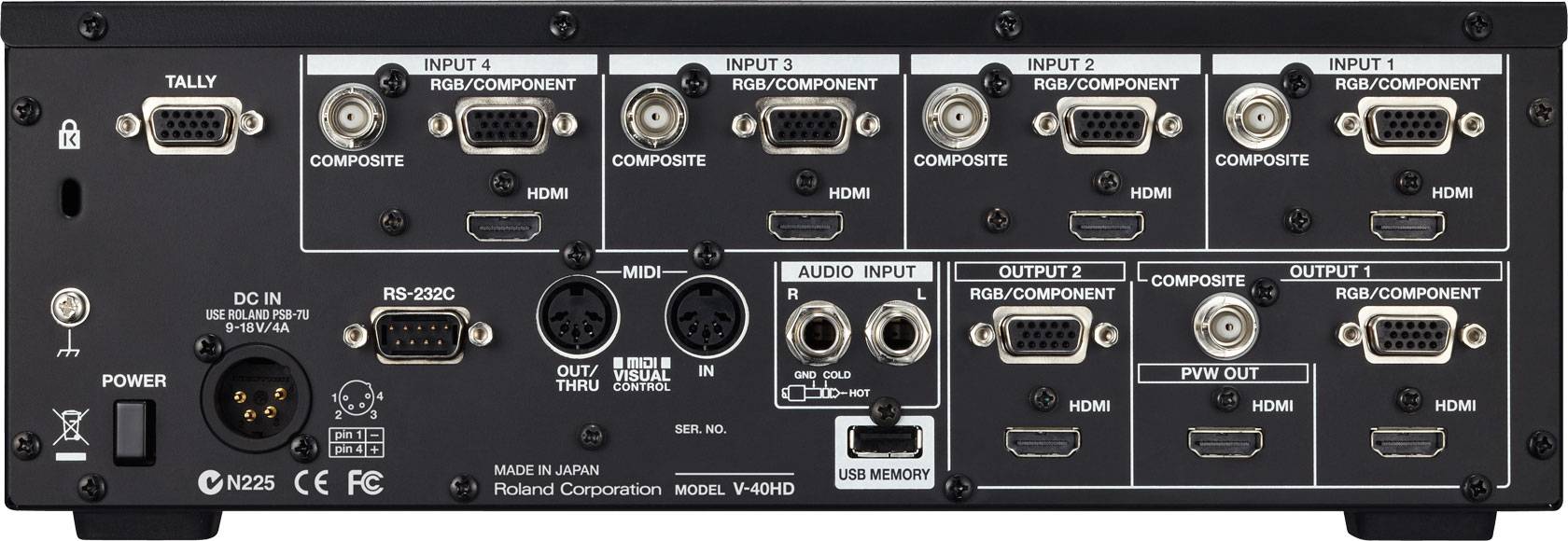 ROLAND V-40HD - 4-Kanal Multi-Format HD Video-Switcher (4x HDMI-In & 3x HDMI-Out | Embedded Audio | Frame-2