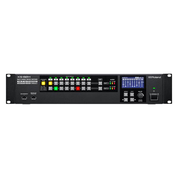 ROLAND XS-82H - Multi-Format HD Matrix Switcher (8x HDMI-In & 2x HDMI-Out | 16-Kanal Audio-Mixer | HDBaseT | RS-232 |-1