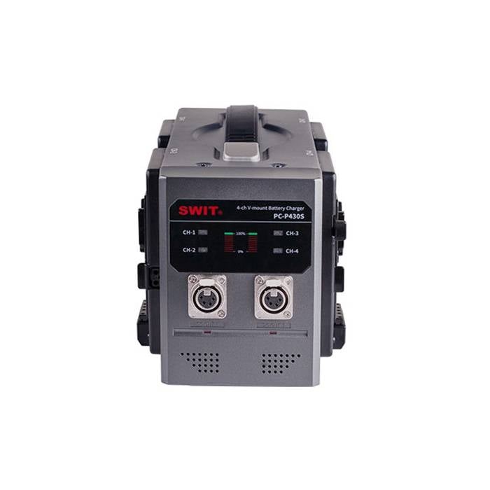 SWIT ELECTRONICS PC-P430S - 4-Kanal Simultan-Schnellladegerät für V-Mount Akkus (Ladestrom 3A/6A | LED-Ladestandanzeige)-2