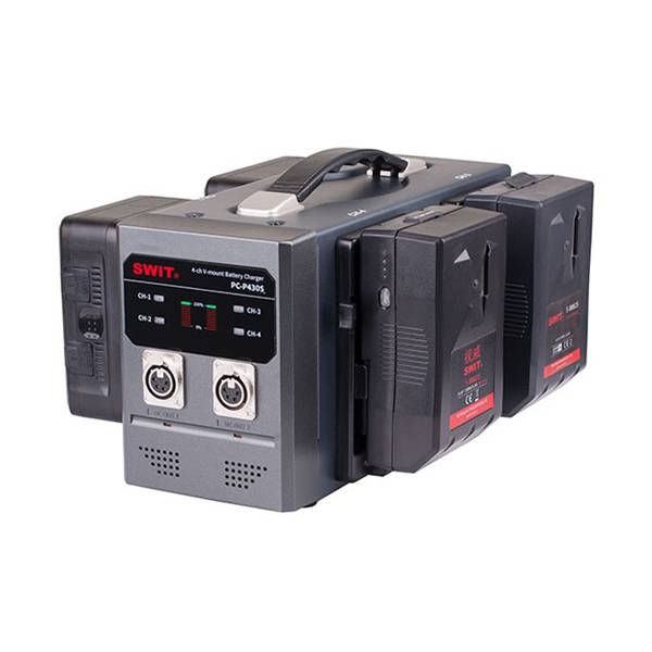 SWIT ELECTRONICS PC-P430S - 4-Kanal Simultan-Schnellladegerät für V-Mount Akkus (Ladestrom 3A/6A | LED-Ladestandanzeige)-3