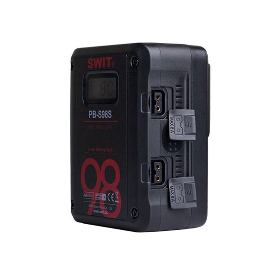 SWIT ELECTRONICS PB-S98S - V-Mount Multi Socket Li-Ionen Akku (14.4V | 98Wh | 6.800mAh | digitale Ladestandanzeige | 2x-1