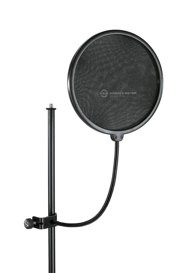 KOENIG & MEYER Popkiller mit großem 200mm Nylonschirm (Ø 200 mm | Länge 330 mm | bis Rohr-ø 30 mm) - in schwarz-1