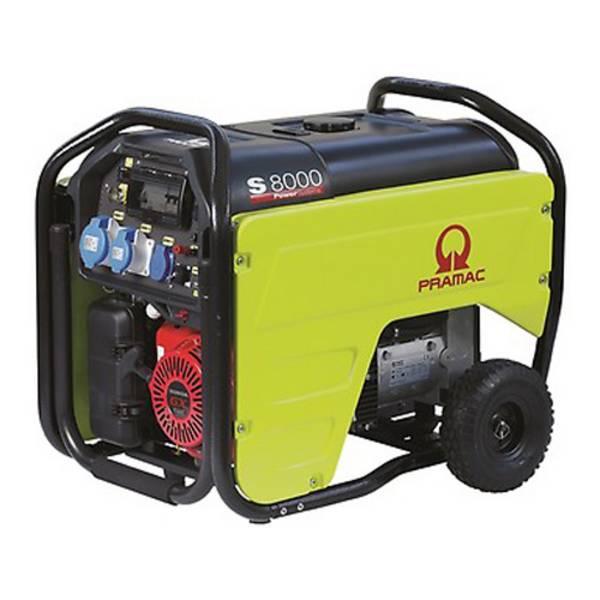 PRAMAC S8000 - Benzin Stromerzeuger (230V | 389 cm³ Hubraum | 1 Phase | 50 Hz | IPP | AVR | E-Start + Handstart)
