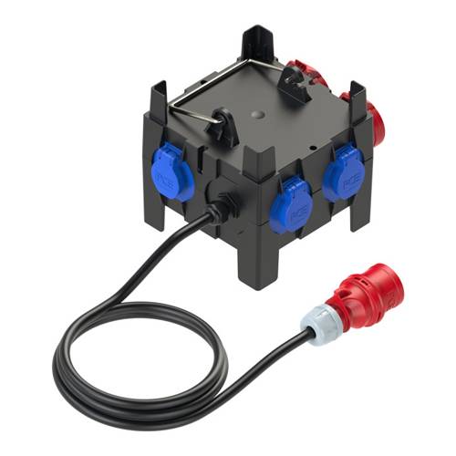 PC ELECTRIC Mobilverteiler "IMST MV" (Eingang: 1x CEE-Stecker 400V/16A/5-pol + 2m Kabel | Ausgang: 2x CEE-Steckdose-1