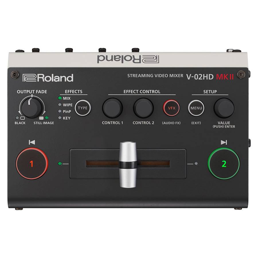 ROLAND V-02HD MK2 - Multi-Format Streaming Video-Mixer (2x HDMI-In & 2x HDMI-Out | USB-C Streaming | Embedded Audio)-1