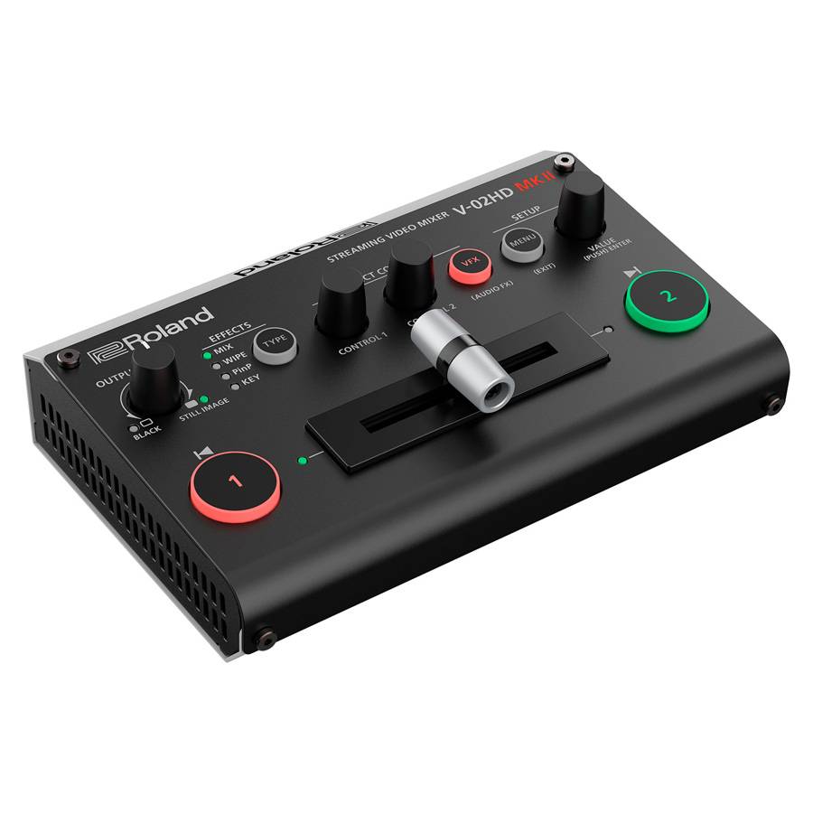ROLAND V-02HD MK2 - Multi-Format Streaming Video-Mixer (2x HDMI-In & 2x HDMI-Out | USB-C Streaming | Embedded Audio)-3