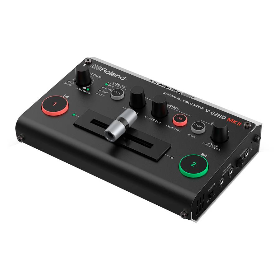 ROLAND V-02HD MK2 - Multi-Format Streaming Video-Mixer (2x HDMI-In & 2x HDMI-Out | USB-C Streaming | Embedded Audio)-4