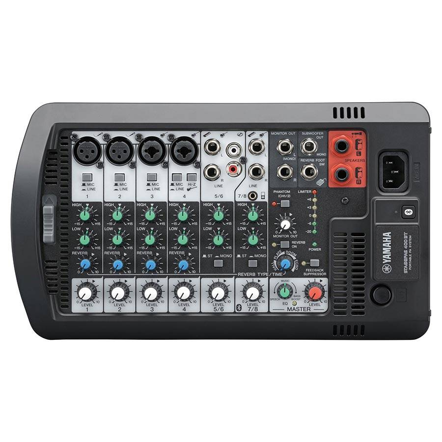 YAMAHA STAGEPAS 400BT - Portables 400-Watt-PA-System (8-Kanal-Mixer | zwei 8"-Lautsprecher | Bluetooth-Funktion) - in-1