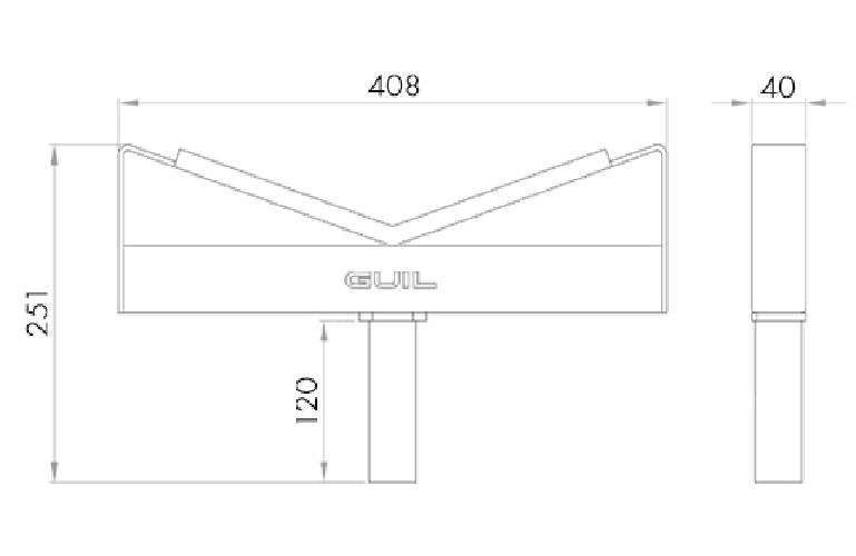 GUIL CV-10/M - Ladewanne mit Ø 35 mm Spigot für zylinderförmige Ladungen (Breite: 408 mm | geeignet für Teleskop-Lifte-3