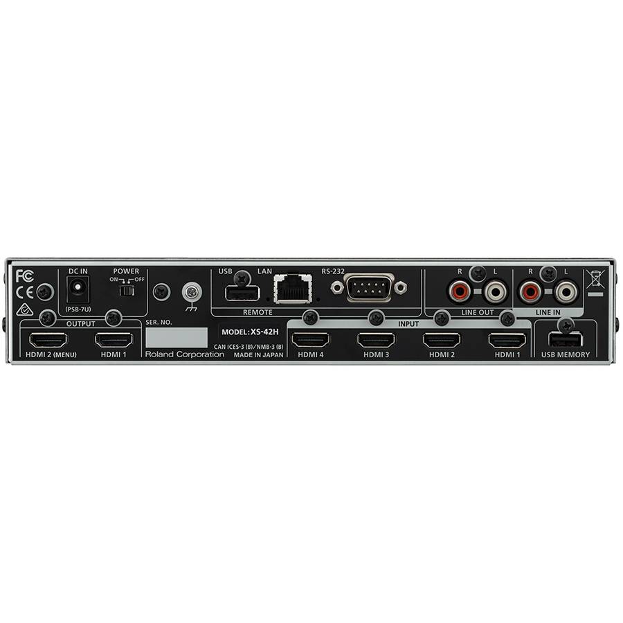 ROLAND XS-42H - Multi-Format HD Matrix Switcher (4x HDMI-In & 2x HDMI-Out | Audio-Mixer | RS-232 | LAN)-1