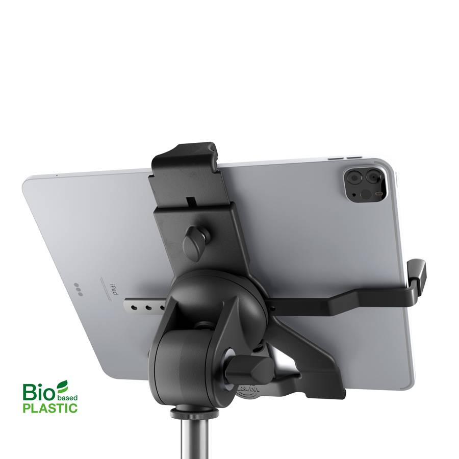 KOENIG & MEYER Tablet-PC-Stativhalter "Biobased" (Klemmbereich 158 - 280mm | 3/8" & 5/8" Gewinde | 360° drehbar) - in-2