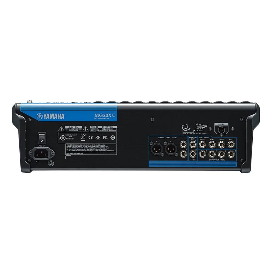 YAMAHA MG20XU - 20-Kanal Mischpult Konsole (16 Mic-In | 20 Line-In | 4 Group Busse | 1 Stereo Bus | 4 AUX | SPX |-2