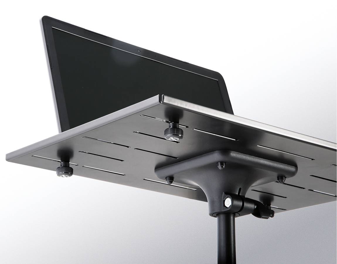 KOENIG & MEYER Laptop-Ständer mit verstellbaren Klemmbolzen (Auflage 479 x 312 mm | Aufstellmaß ø 750 mm |-1
